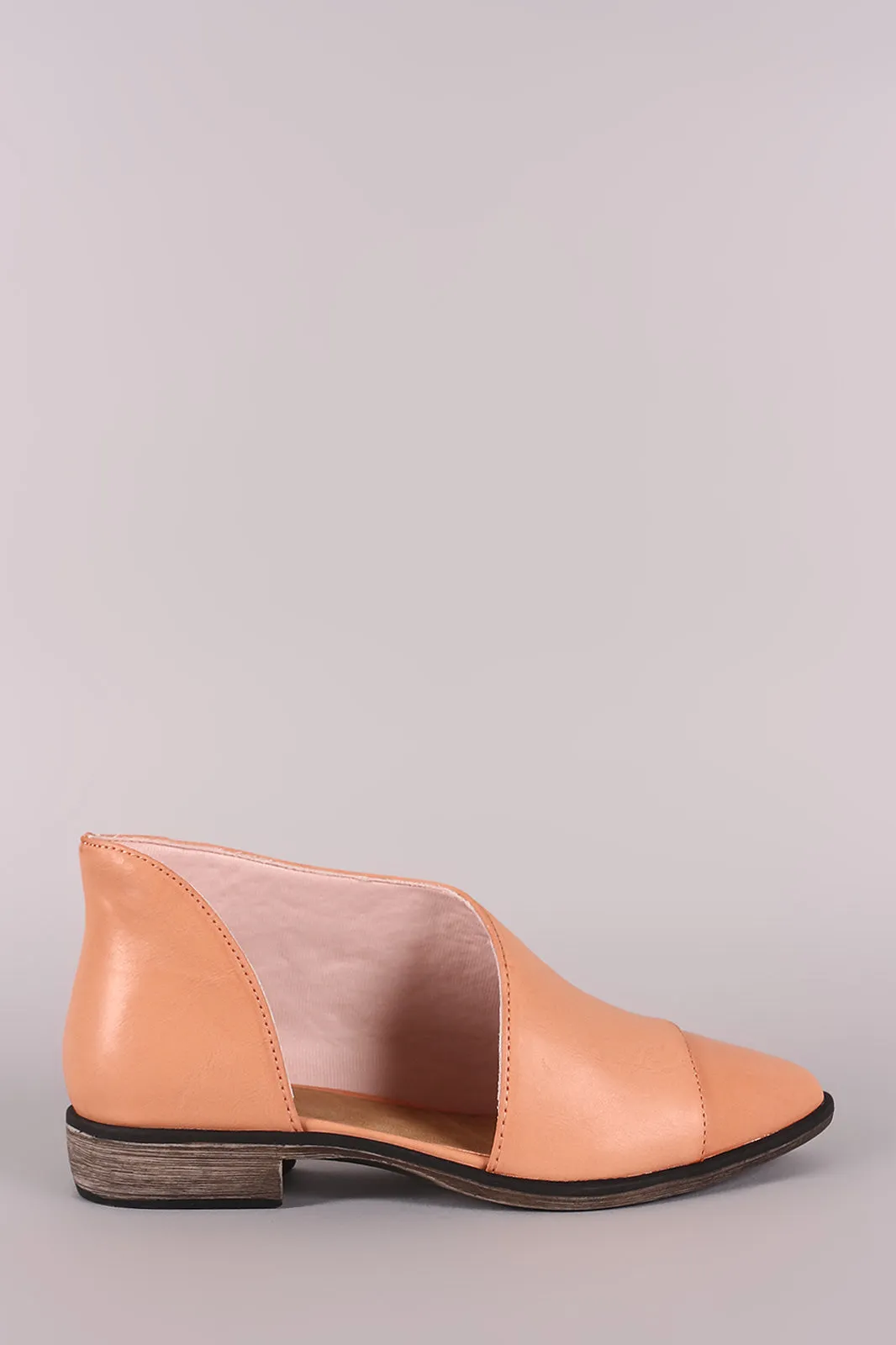 Bamboo Almond Toe Oxford Flat