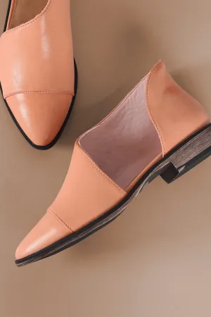 Bamboo Almond Toe Oxford Flat