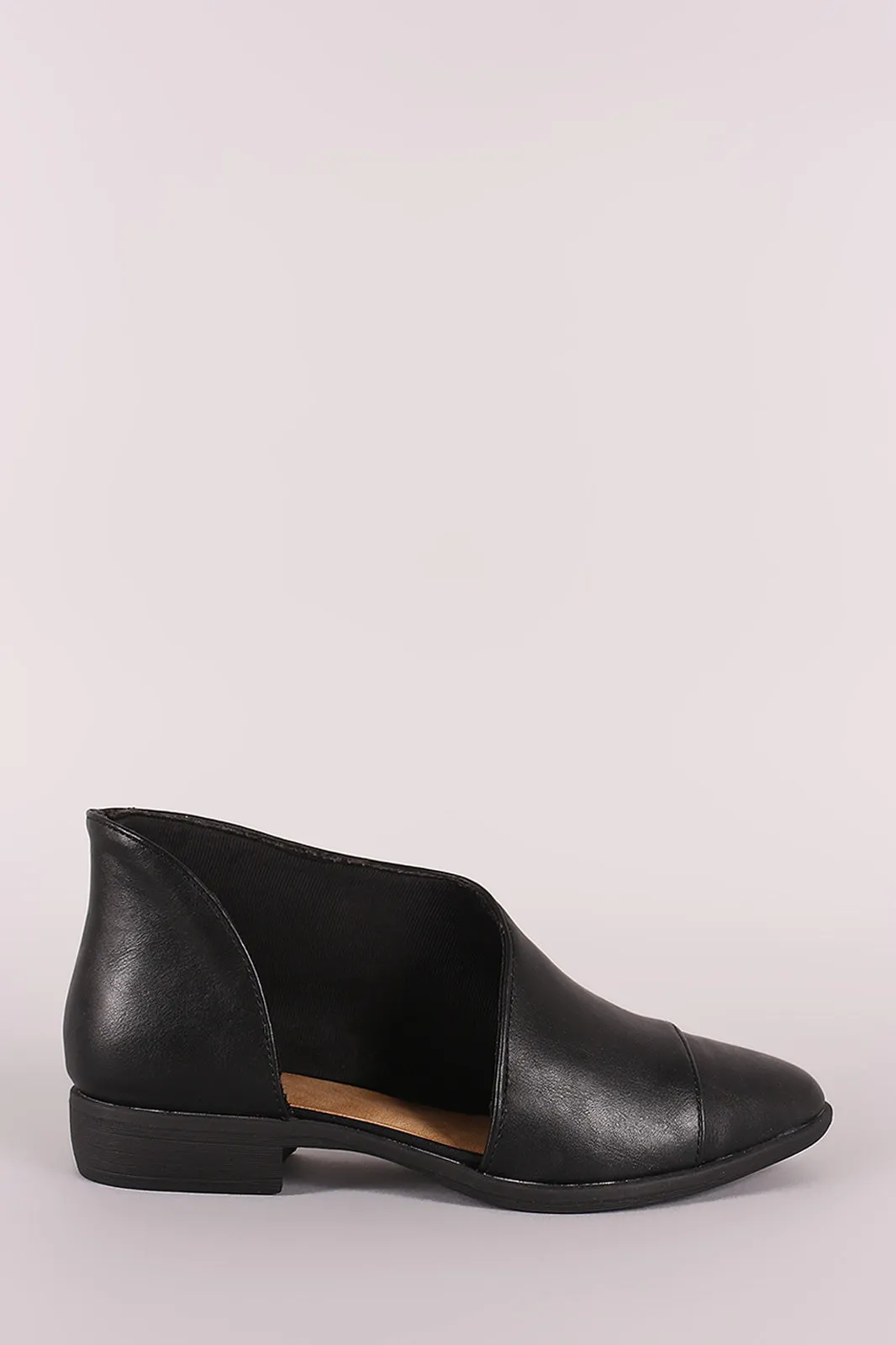 Bamboo Almond Toe Oxford Flat
