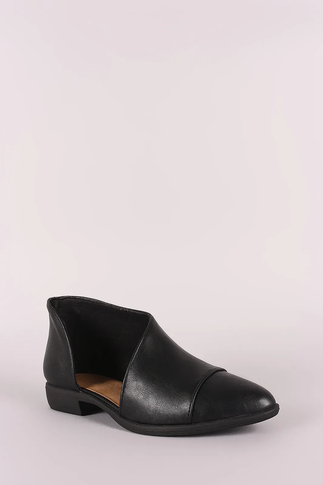 Bamboo Almond Toe Oxford Flat