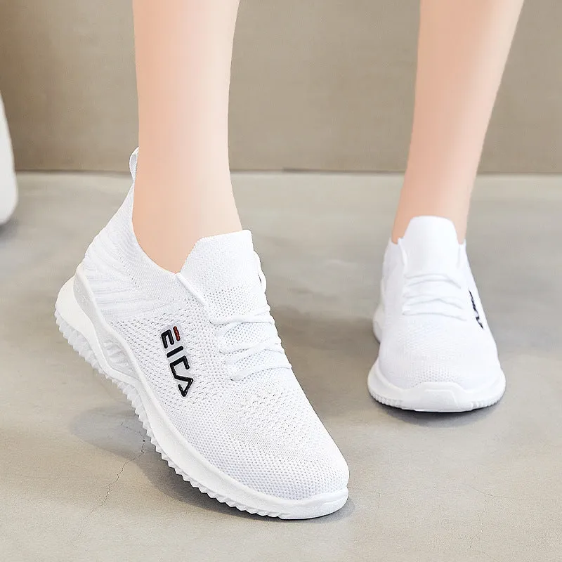 Breathable Sports Flyknit Running Shoes Sock Sneakers
