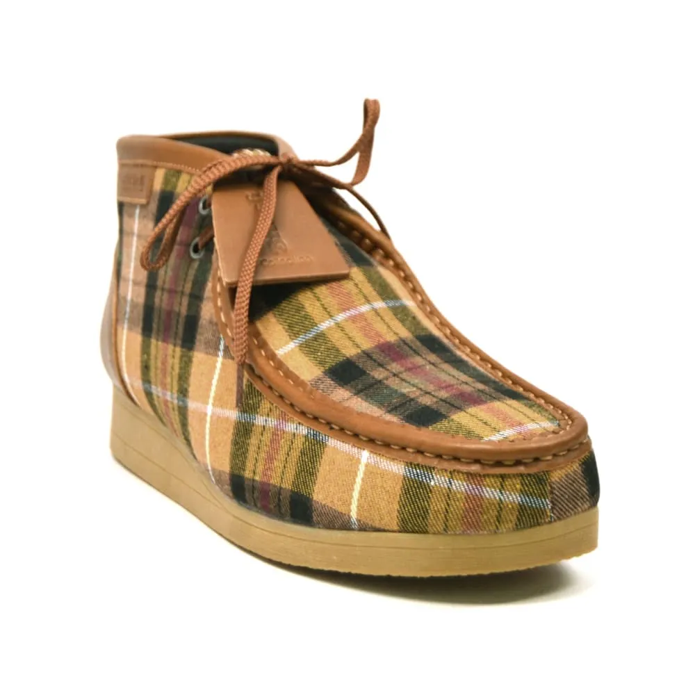 British Walkers New Castle Wallabee Boots Men's Multi Color Plaid Leather and Suede