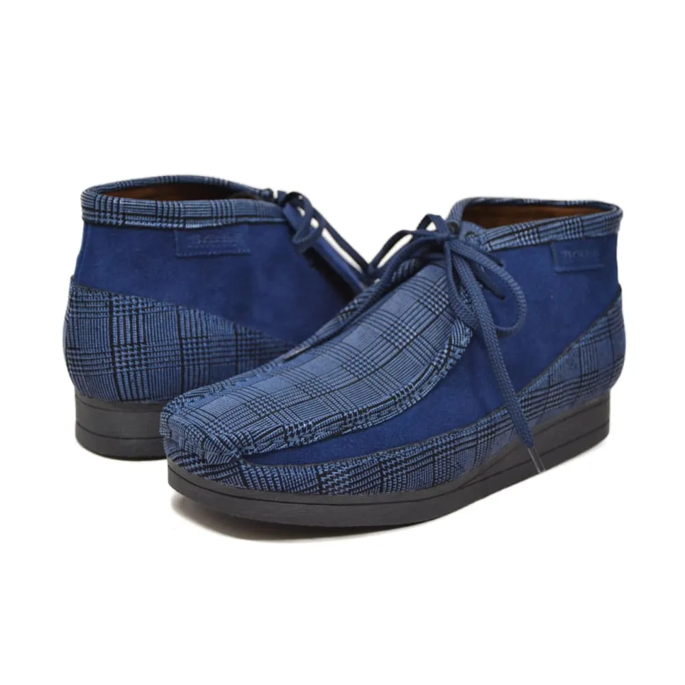 British Walkers New Castle Wallabee Boots Men's Multi Color Plaid Leather and Suede