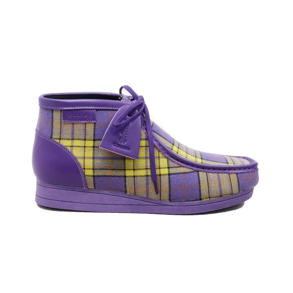 British Walkers New Castle Wallabee Boots Men's Multi Color Plaid Leather and Suede