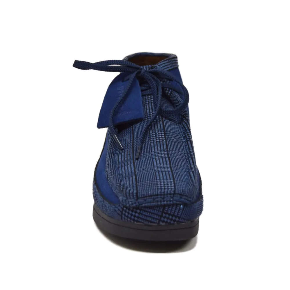 British Walkers New Castle Wallabee Boots Men's Multi Color Plaid Leather and Suede