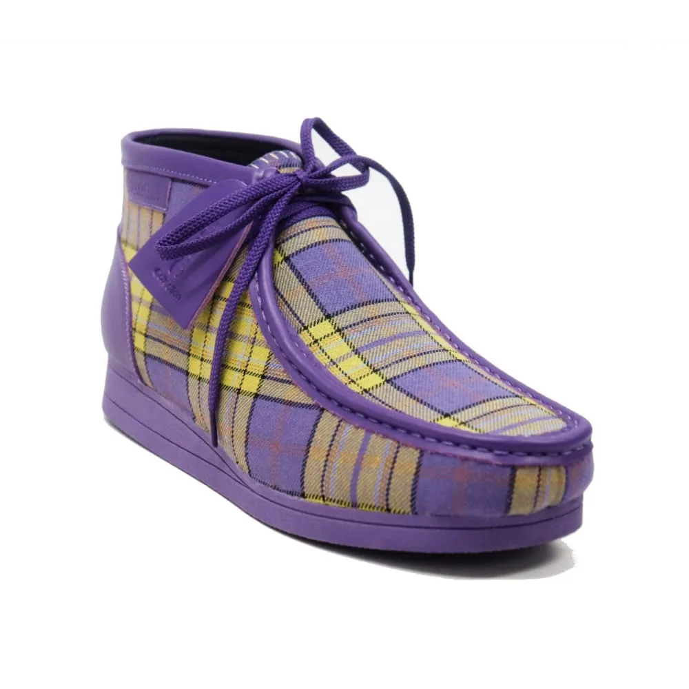 British Walkers New Castle Wallabee Boots Men's Multi Color Plaid Leather and Suede