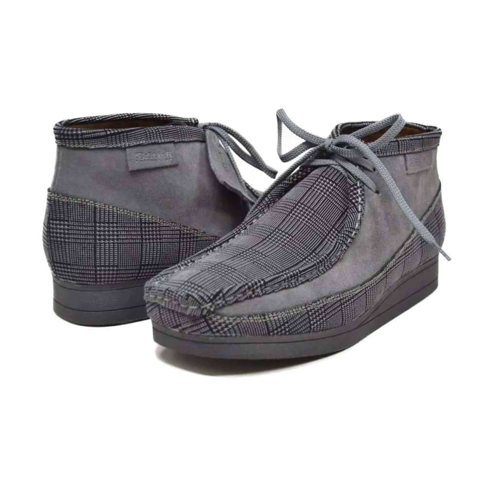 British Walkers New Castle Wallabee Boots Men's Multi Color Plaid Leather and Suede