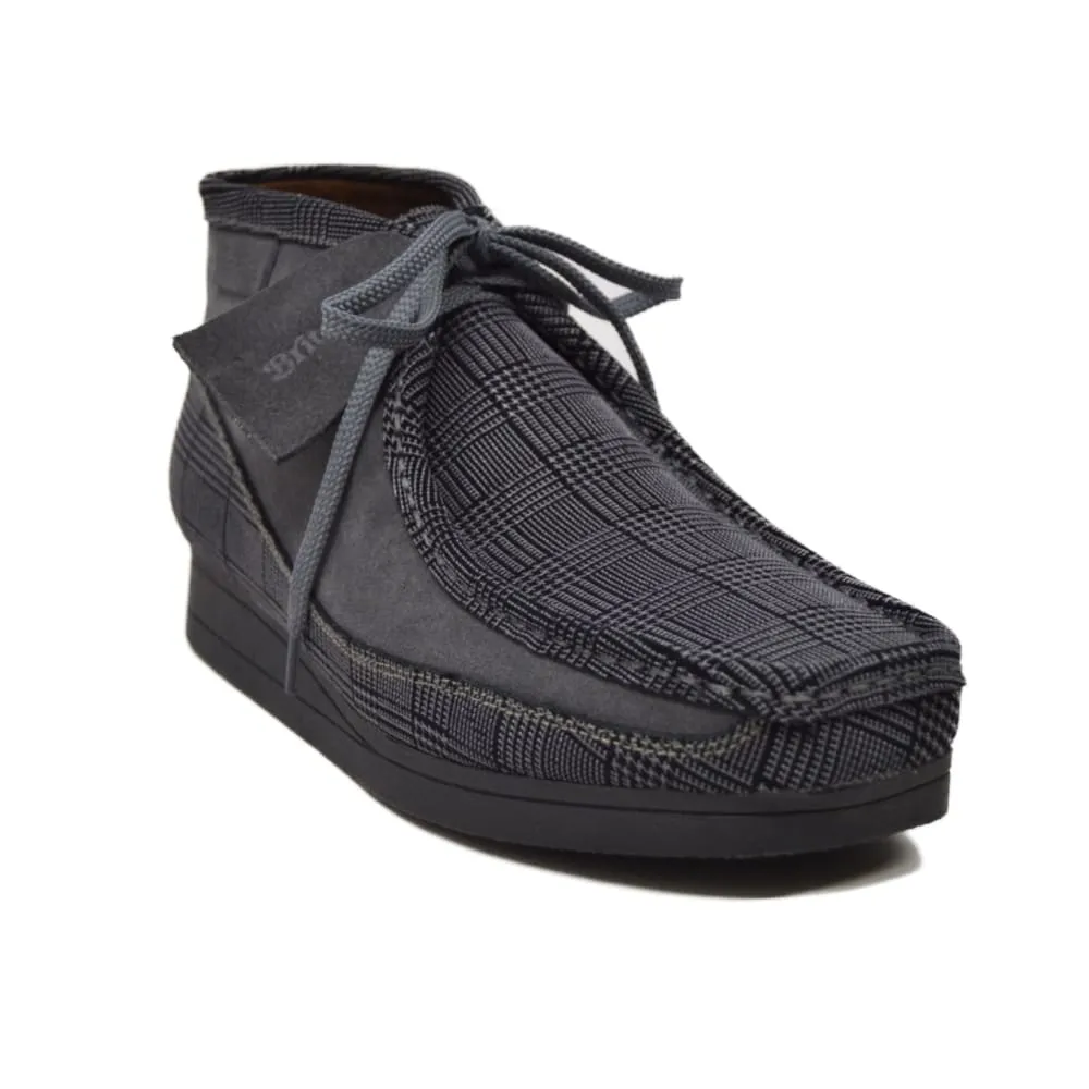 British Walkers New Castle Wallabee Boots Men's Multi Color Plaid Leather and Suede