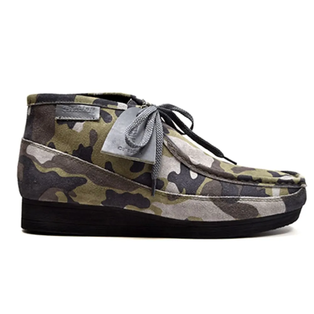 British Walkers New Castle Wallabee Boots Men's Multi Color Plaid Leather and Suede