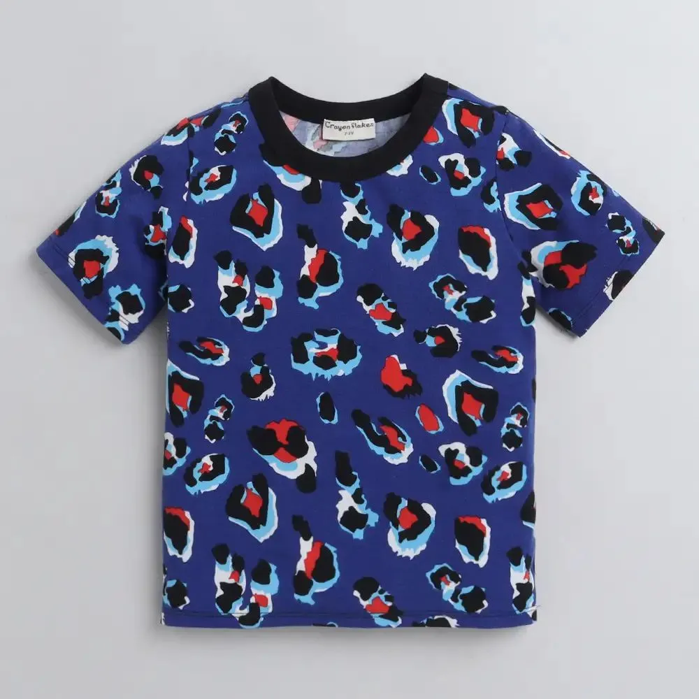 Camouflage Printed Tshirt - Blue