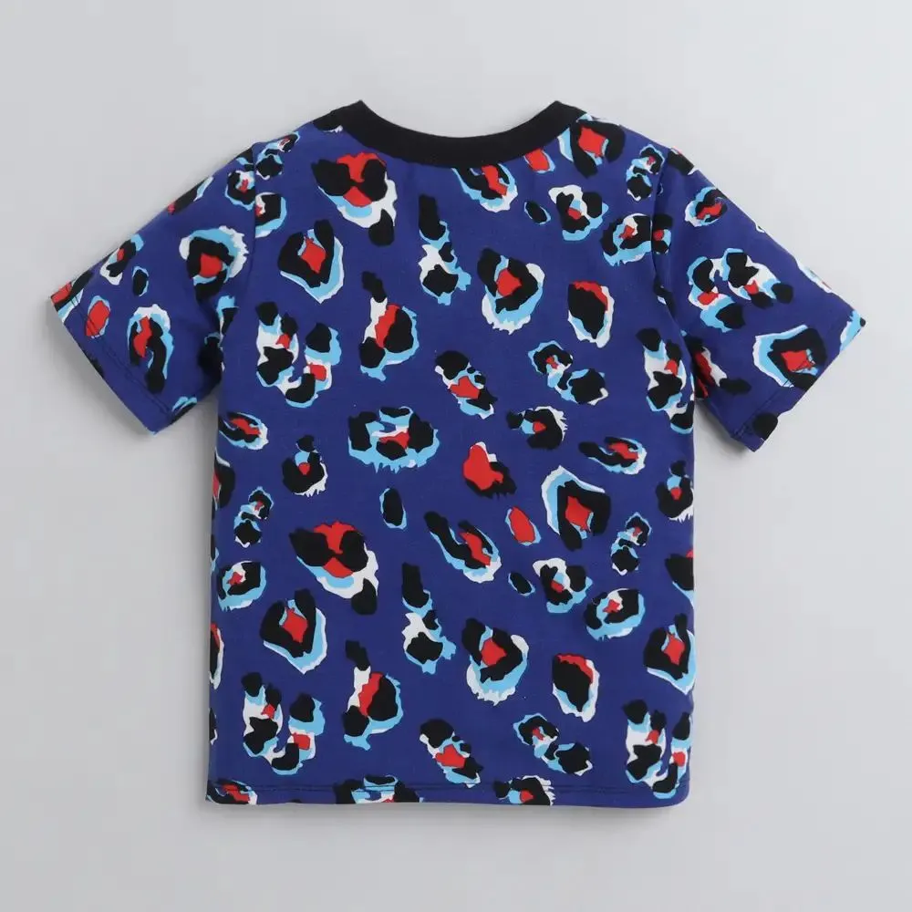 Camouflage Printed Tshirt - Blue