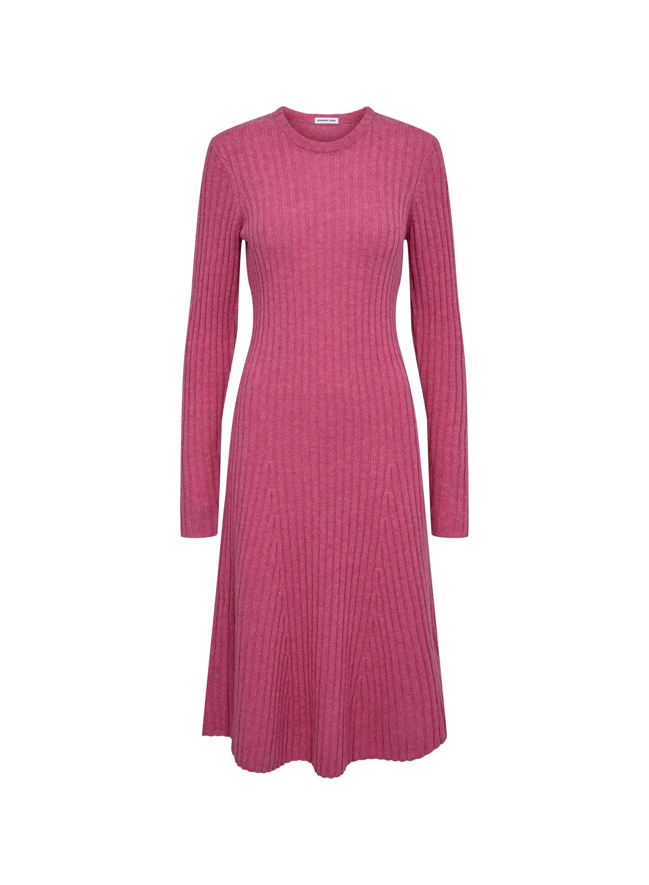 Carmen Rib Long Dress - Rasberry