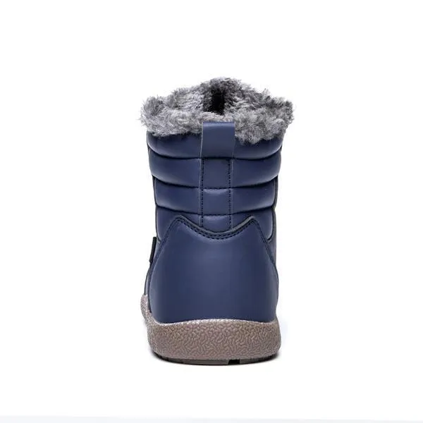 Casual Round Toe Snow Boots With Warm Fur