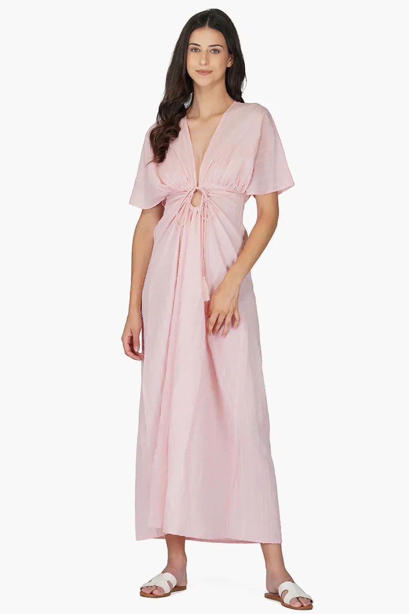 Coastal Breeze Cutout Cotton Dress
