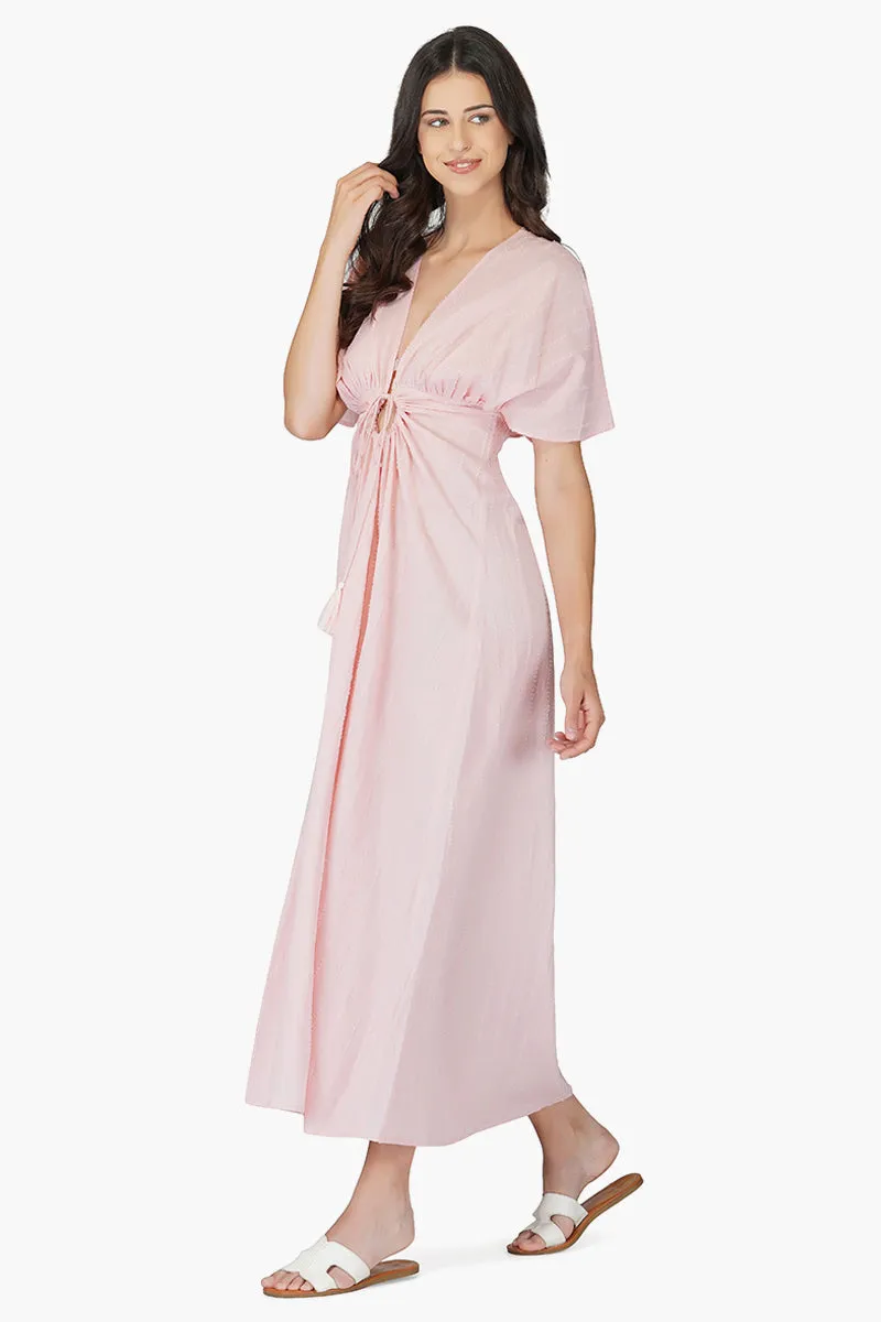 Coastal Breeze Cutout Cotton Dress