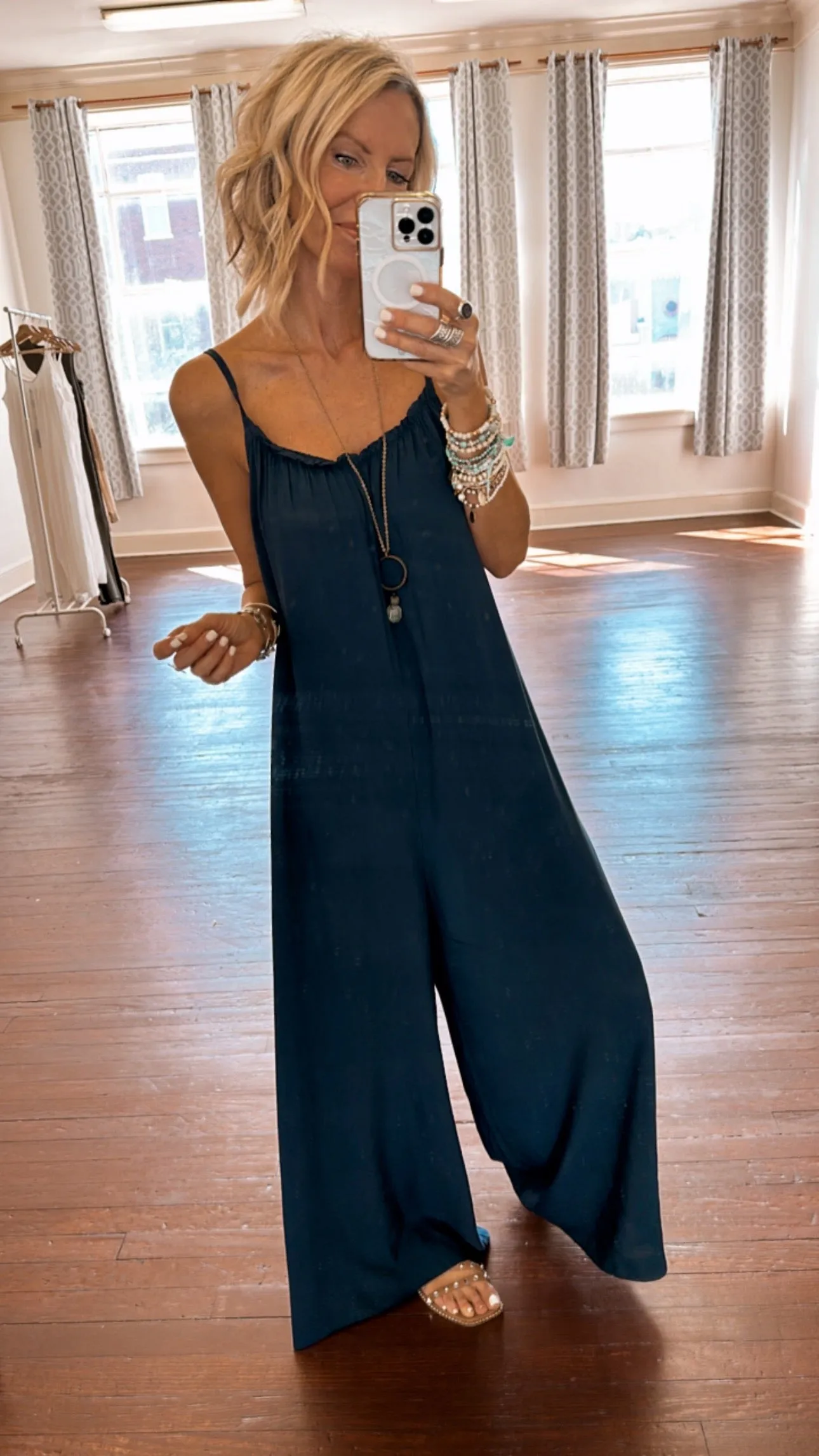 Coastal Breeze Jumpsuit (Navy)