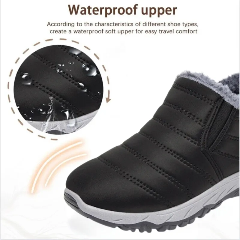 Cuzcare Best Orthopedic Women Boot Waterproofing Slip on Warm Fur Lining Boots
