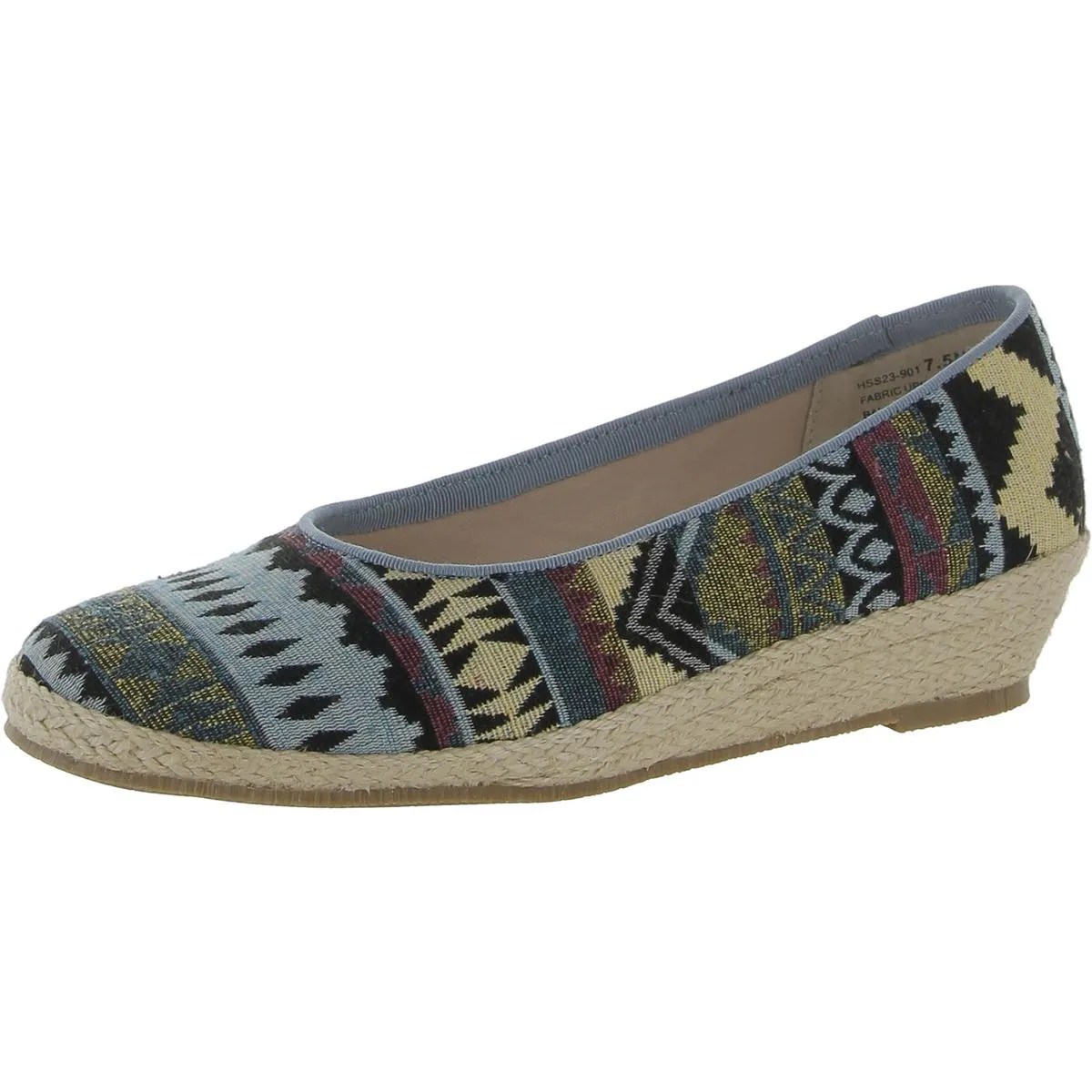 David Tate Womens Sunset  Canvas Wedge Espadrilles