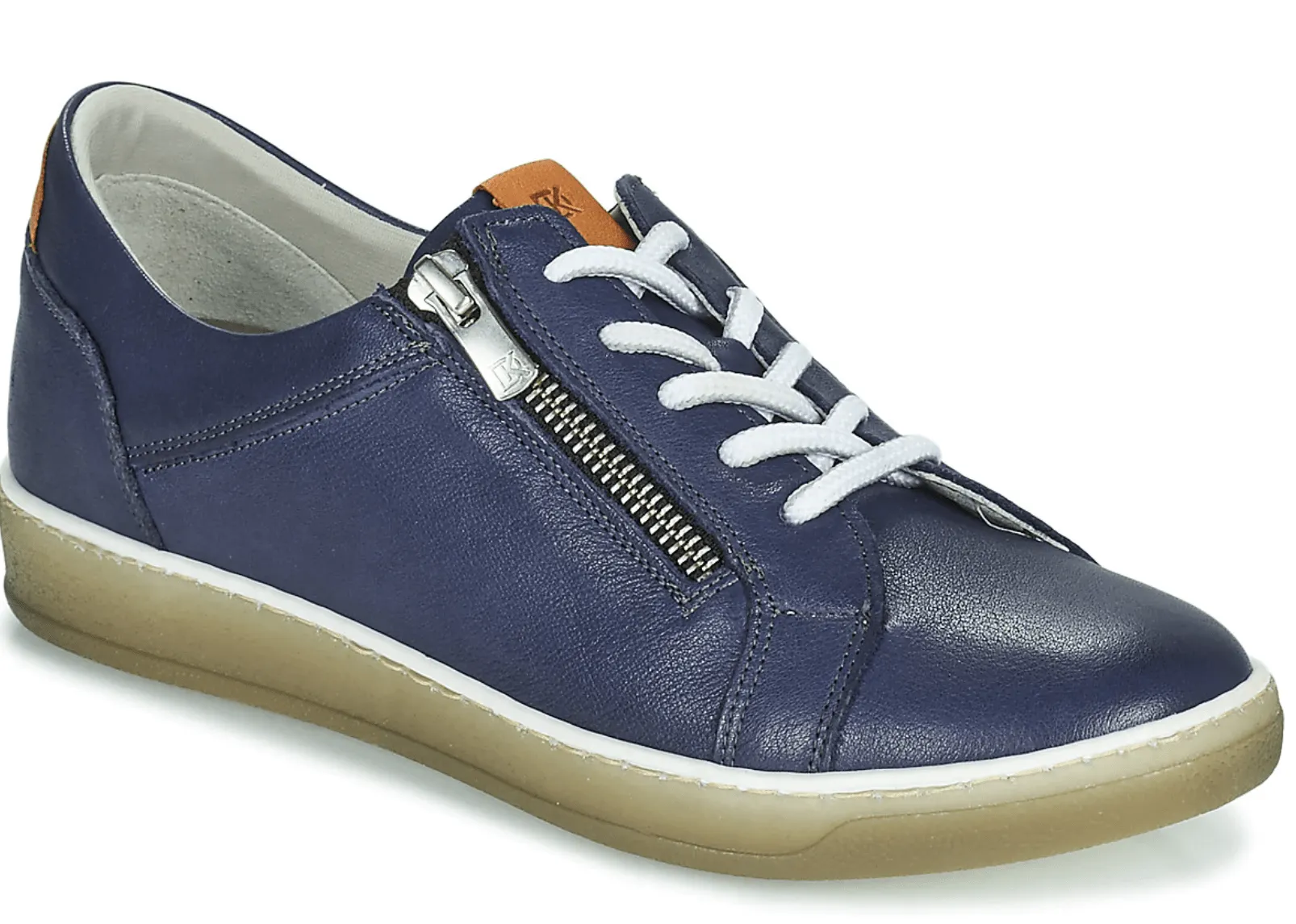 Dorking Women's Karen Lace & Zip Sneakers- Royal/ Camel
