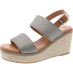 GC Shoes Womens Ellis Metallic Buckle Espadrilles