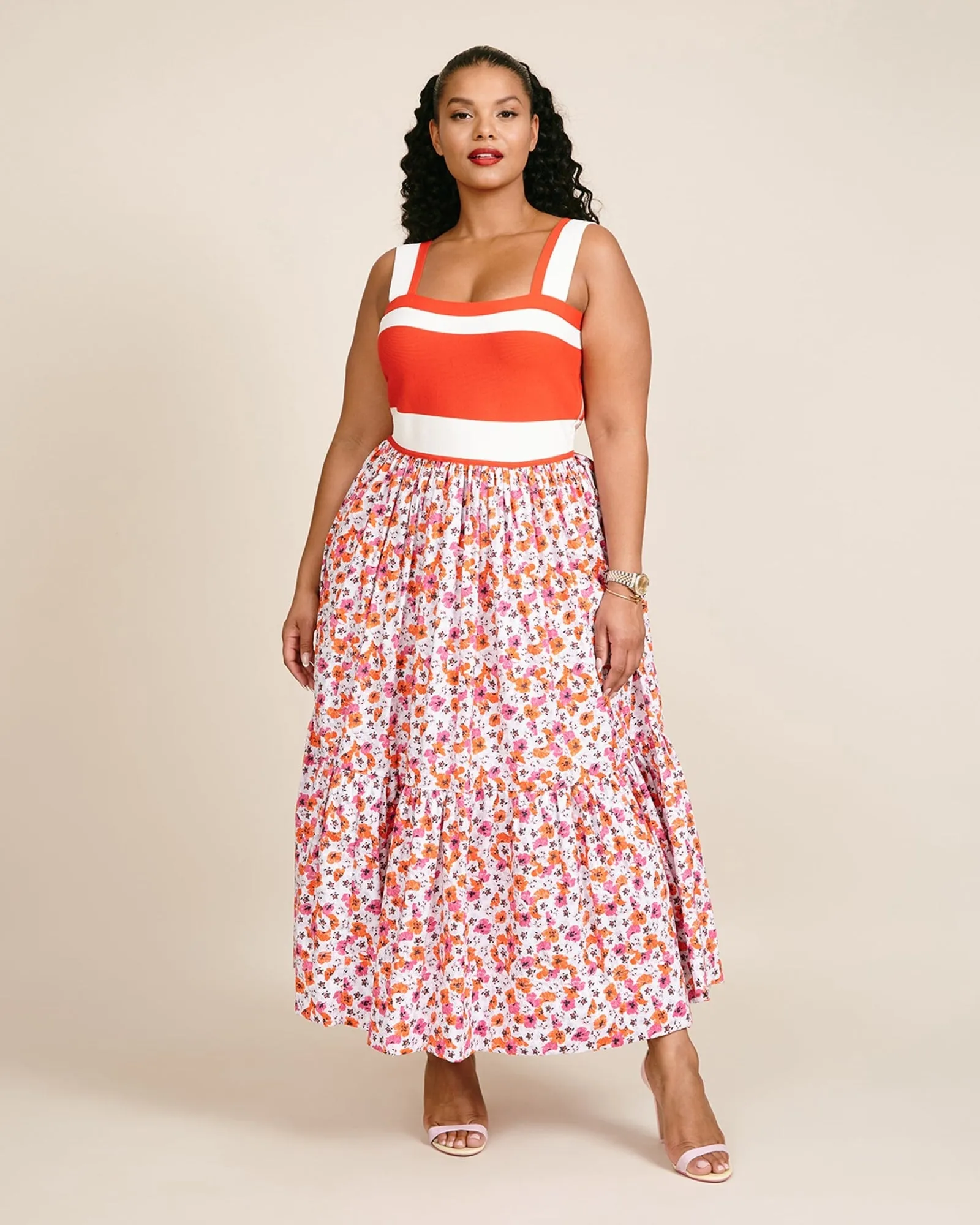 Gianna Dress | Neon Pink Floral