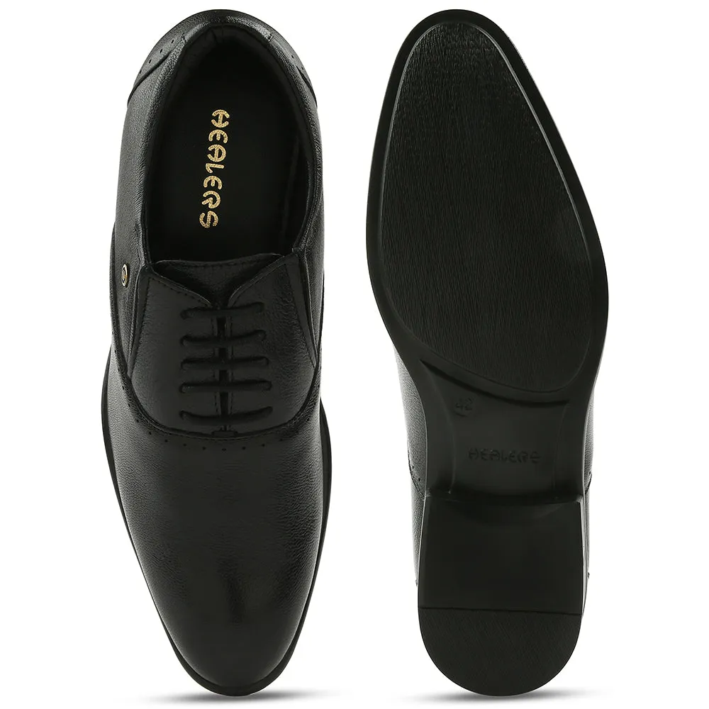 Healers Black Formal Lacing Oxford Shoes For Men U993-18 By Liberty