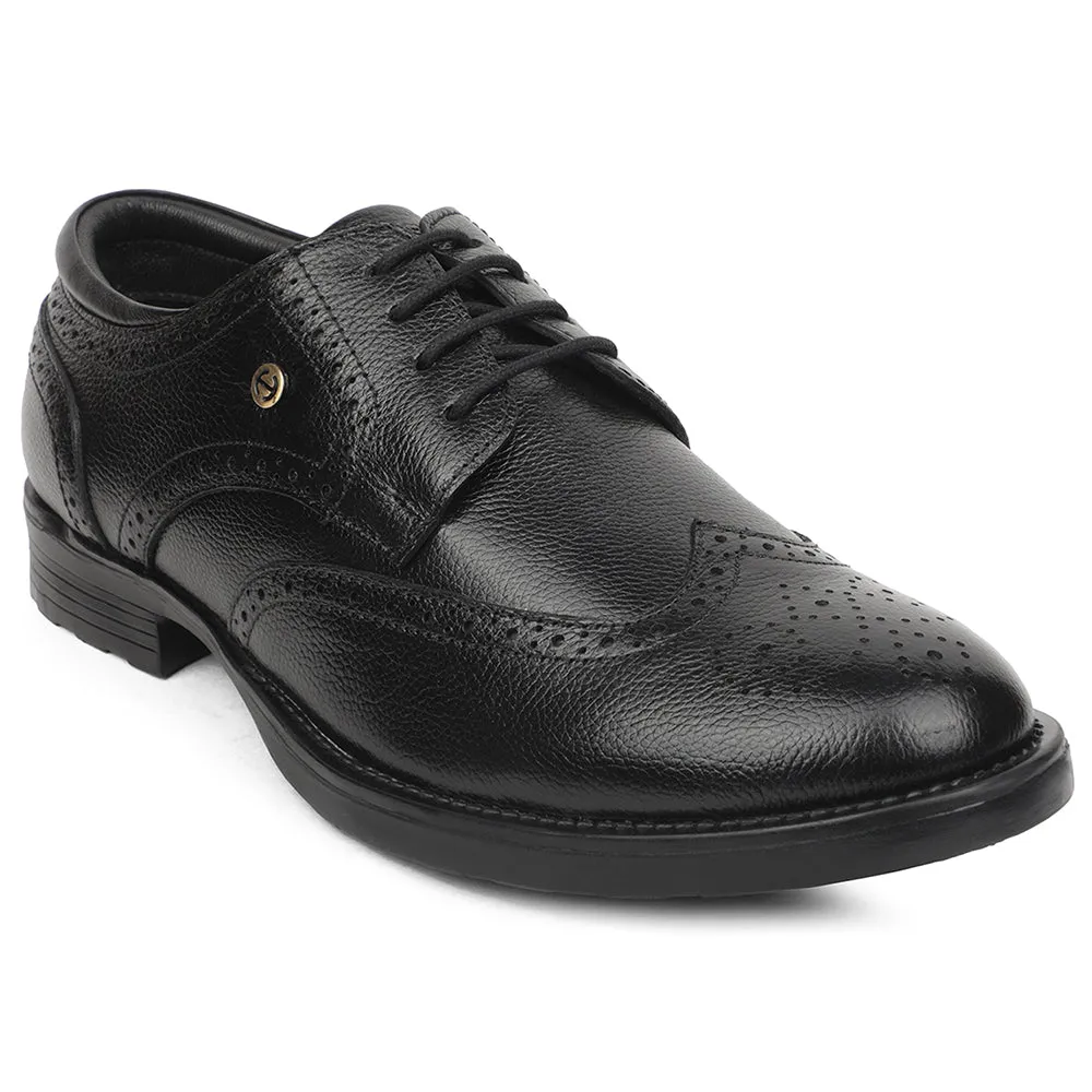 Healers Black Formal Lacing Oxford Shoes For Men UDL-12 By Liberty