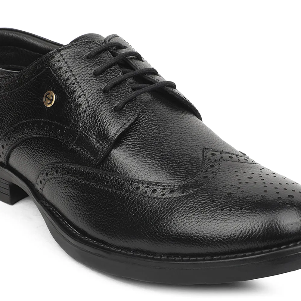Healers Black Formal Lacing Oxford Shoes For Men UDL-12 By Liberty
