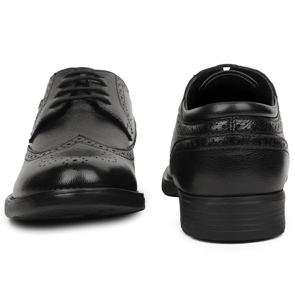 Healers Black Formal Lacing Oxford Shoes For Men UDL-12 By Liberty