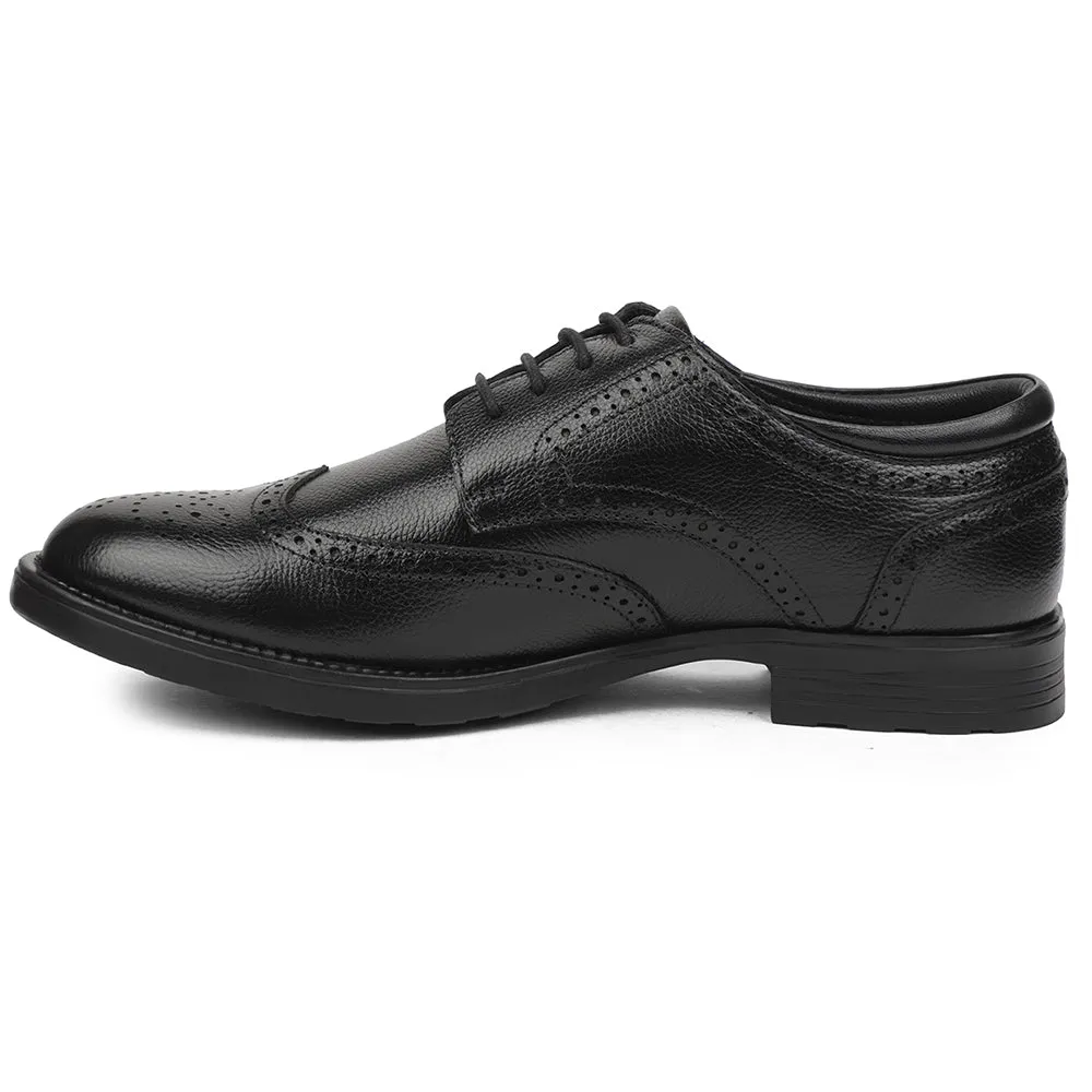 Healers Black Formal Lacing Oxford Shoes For Men UDL-12 By Liberty