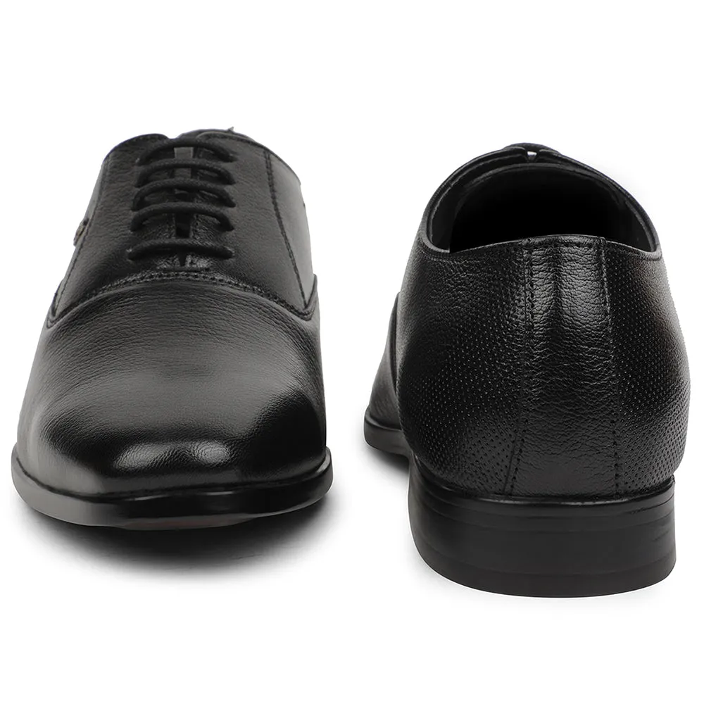Healers Black Formal Lacing Oxford Shoes For Men UDL-7 By Liberty