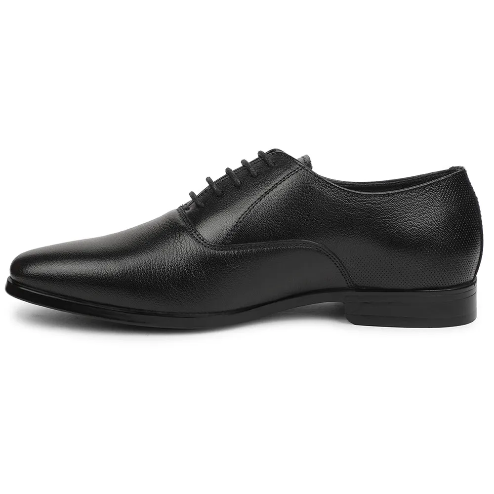 Healers Black Formal Lacing Oxford Shoes For Men UDL-7 By Liberty