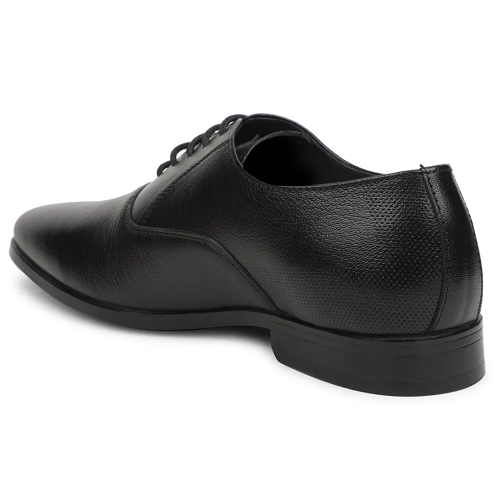 Healers Black Formal Lacing Oxford Shoes For Men UDL-7 By Liberty