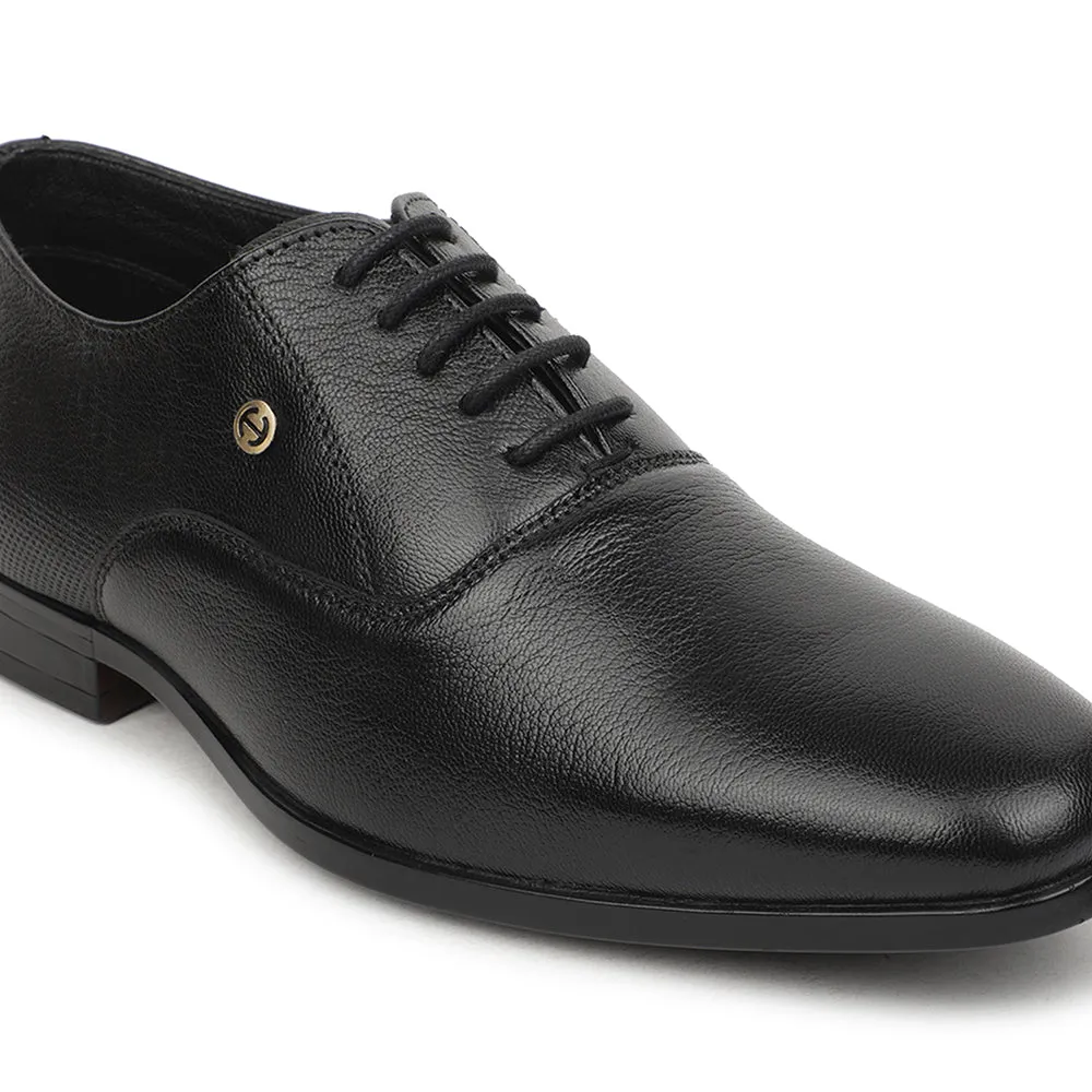 Healers Black Formal Lacing Oxford Shoes For Men UDL-7 By Liberty