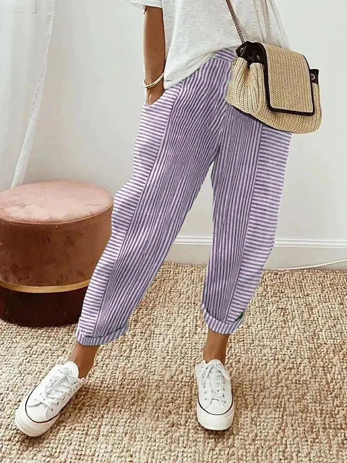 Isla | Coastal Breeze Linen Trousers