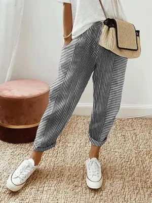 Isla | Coastal Breeze Linen Trousers