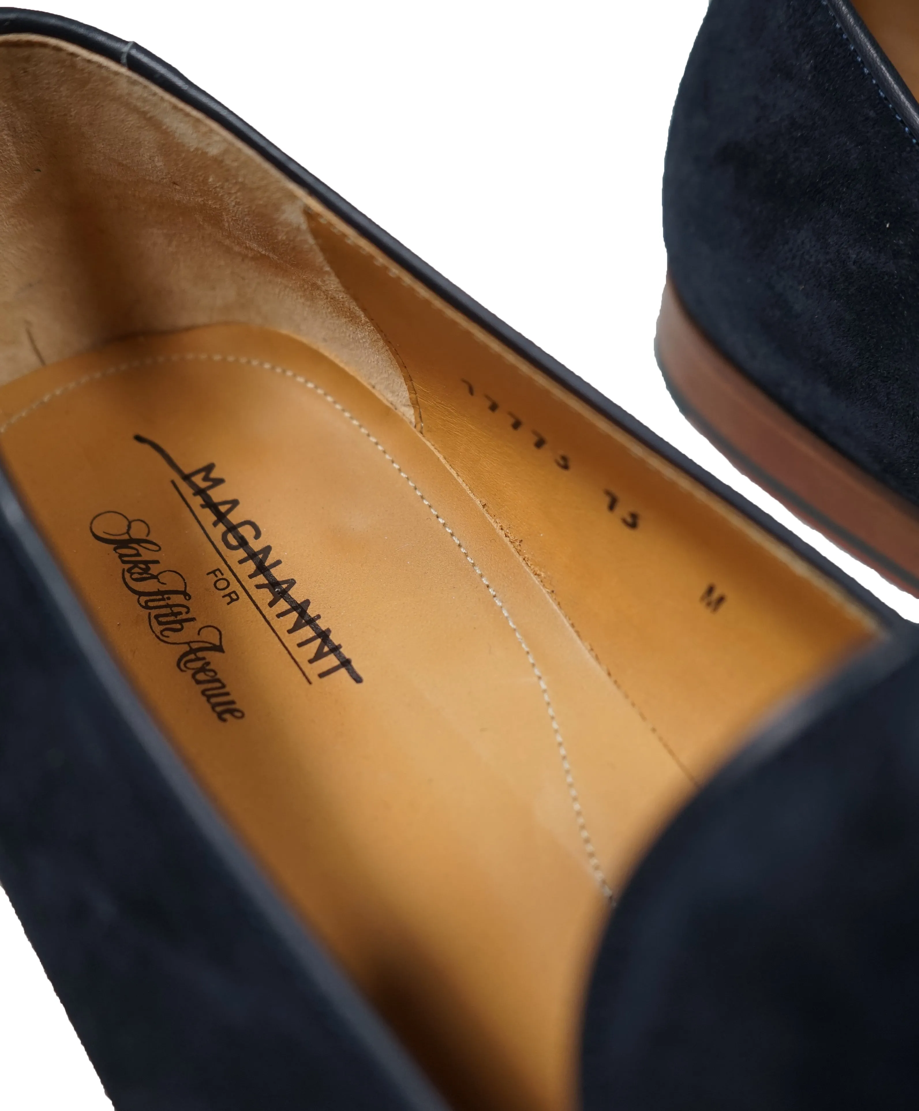 MAGNANNI For SAKS FIFTH AVENUE-Blue Contrast Sole Tassel Loafers - 13