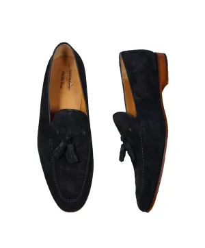 MAGNANNI For SAKS FIFTH AVENUE-Blue Contrast Sole Tassel Loafers - 13