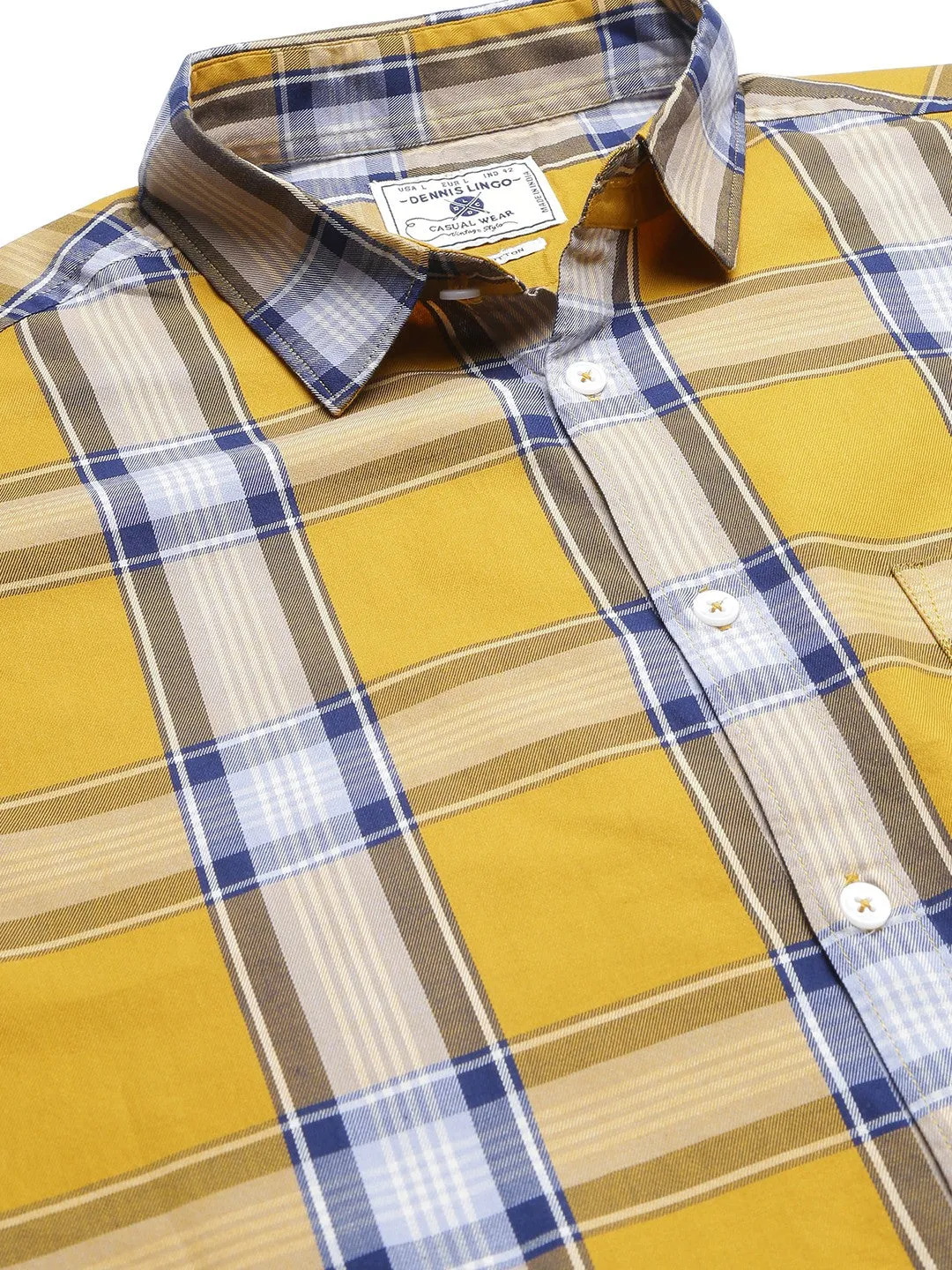Men's Cuban Collar Regular Fit Print Black Casual Shirt