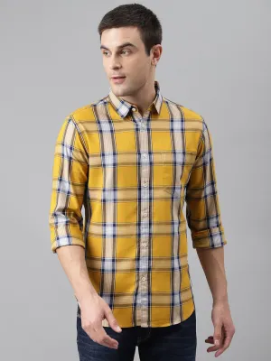 Men's Cuban Collar Regular Fit Print Black Casual Shirt