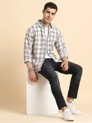Men's Off White Casual Shirt