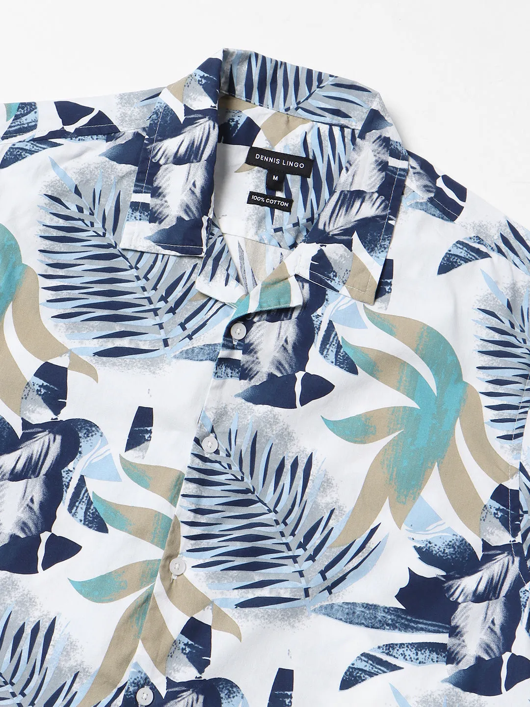 Men's Slim Fit Conversational Printed Opaque Cotton Casual Shirt