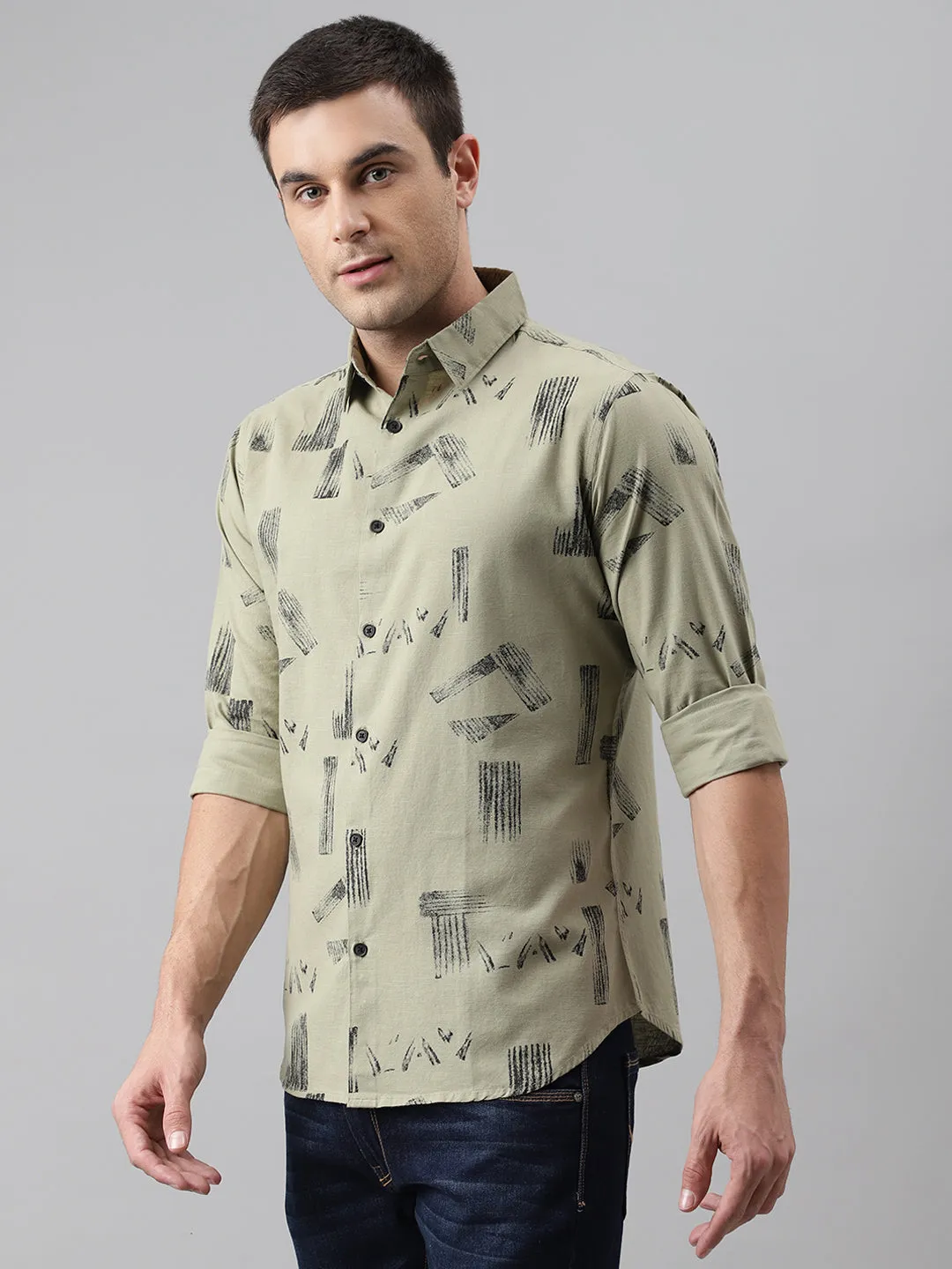 Men's Slim Fit Cotton Full Sleeves Sleeves Casual Shirt (C9005)
