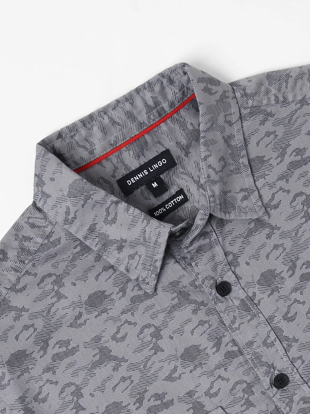 Men's Spread Collar Regular Fit Solid Navy Casual Shirt
