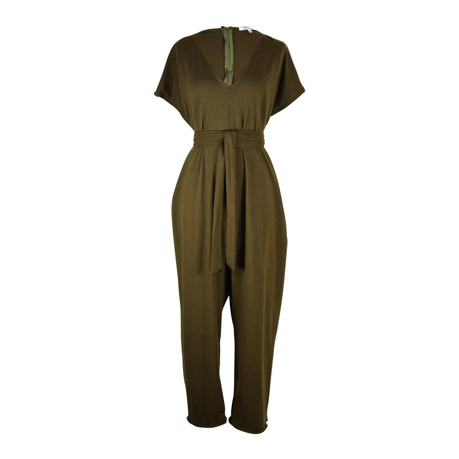 Olive Jumpsuit with Tie