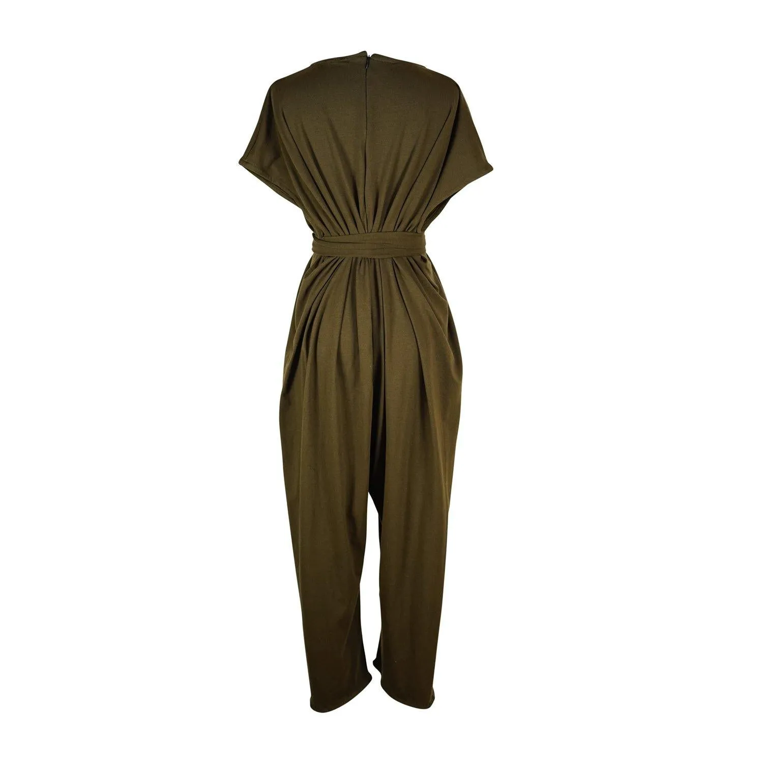 Olive Jumpsuit with Tie