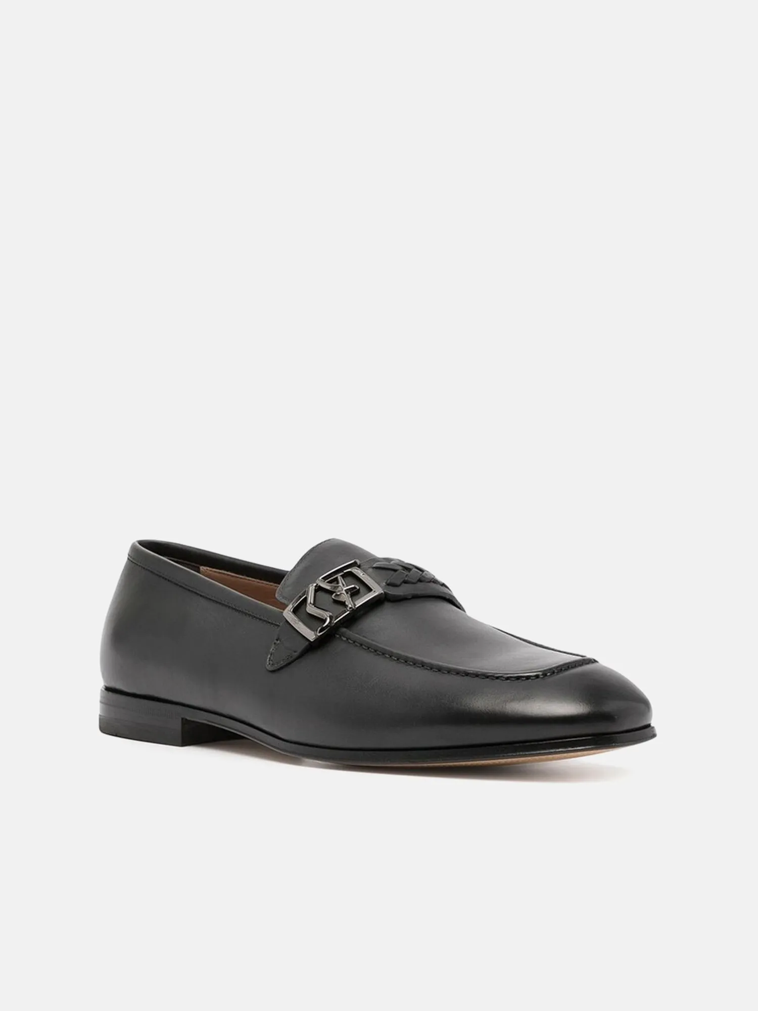 Salvatore Ferragamo Nairobi Logo Plaque Loafers - Black