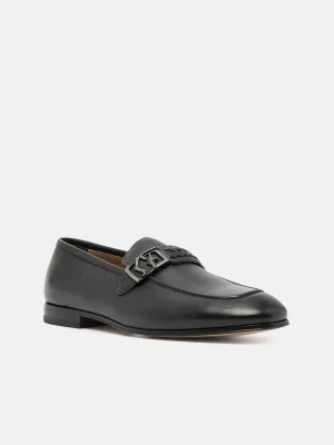 Salvatore Ferragamo Nairobi Logo Plaque Loafers - Black