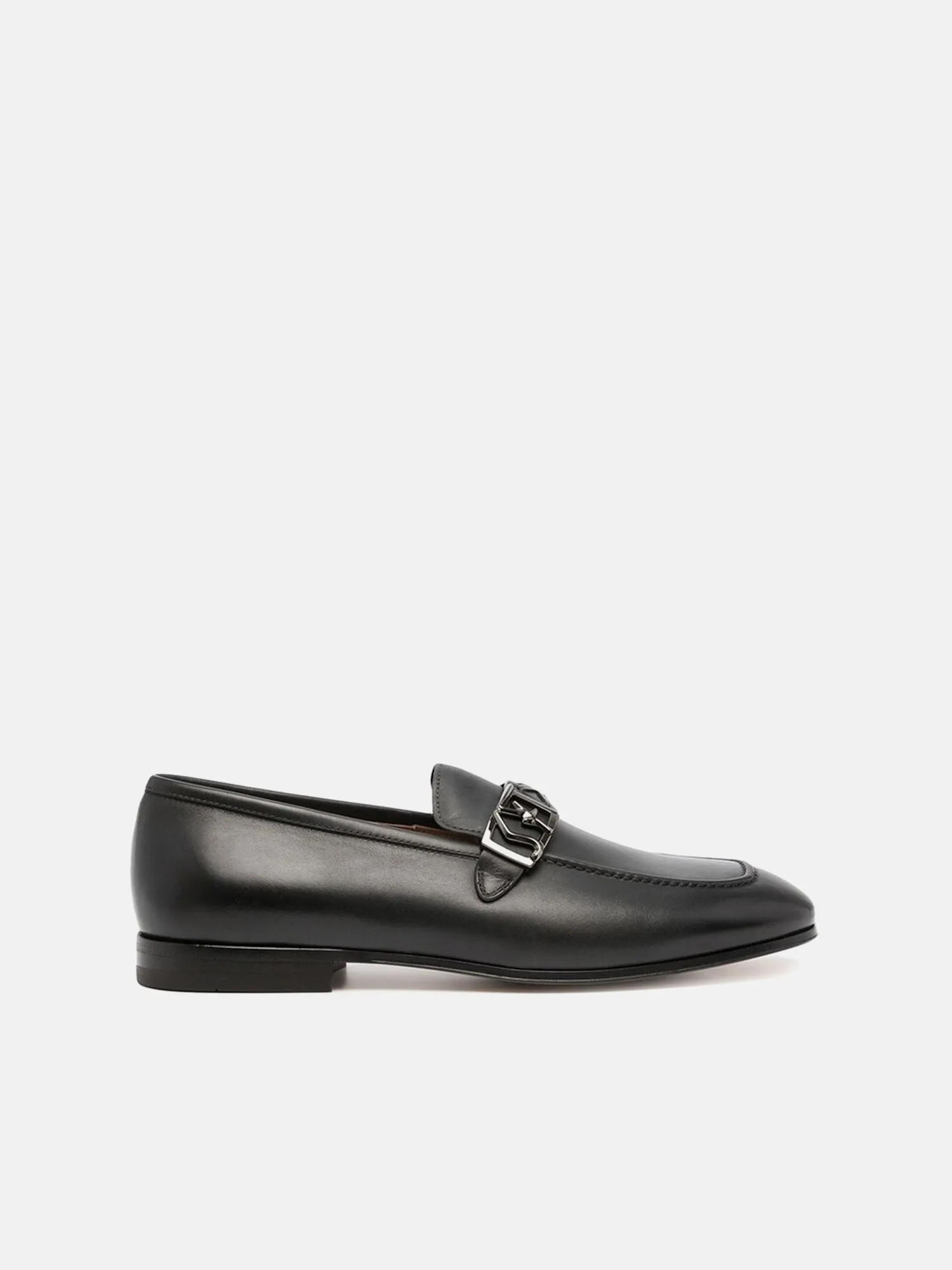 Salvatore Ferragamo Nairobi Logo Plaque Loafers - Black