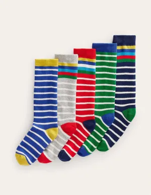 Ski Socks 5 Pack-Stripes